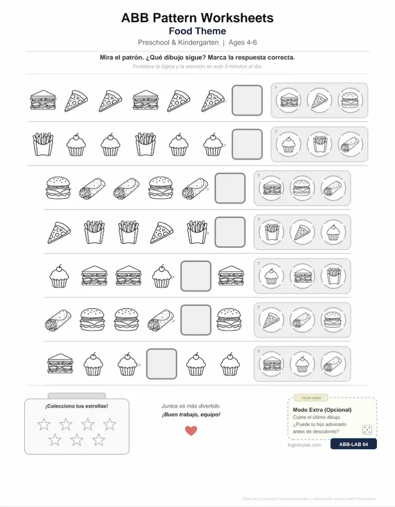 Patrón ABB para Preescolar – Actividad Imprimible Gratis 4 svg%3E