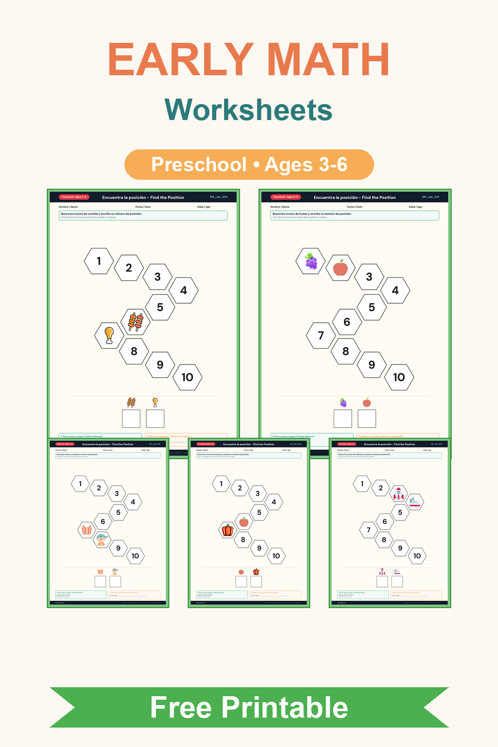 early_math undefined printable worksheet pack cover image for preschool kids