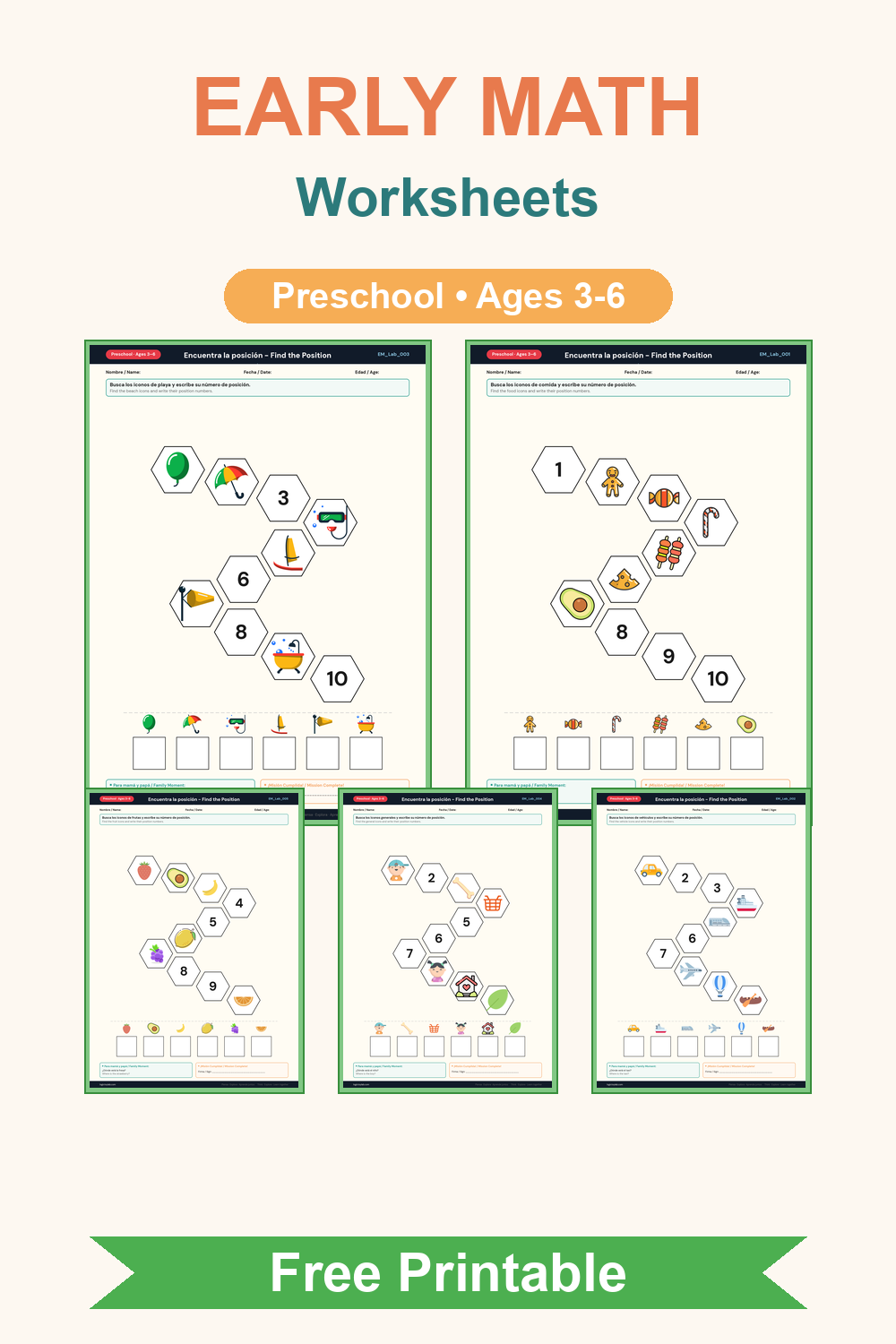 early_math undefined printable worksheet pack cover image for preschool kids